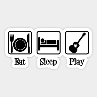 Eat Sleep Guitar Sticker